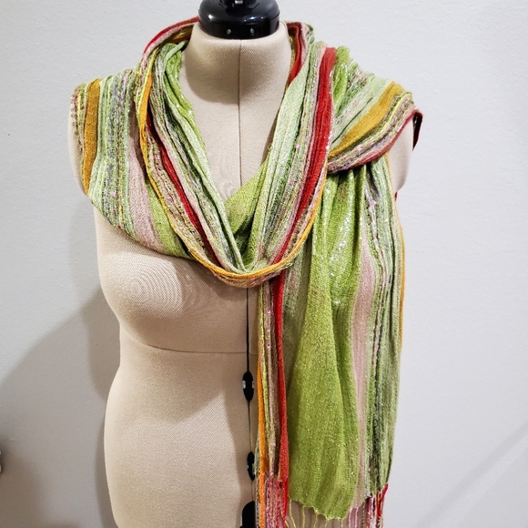 Semi Sheer Boho Fashion Scarf - Picture 1 of 3